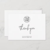 Ihr Firmenlogo und Website Firmenkunden Dankeskarte (Vorne/Hinten)