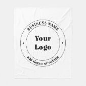 Ihr Firmenlogo und Werbetext | weiß Fleecedecke (Vorderseite)