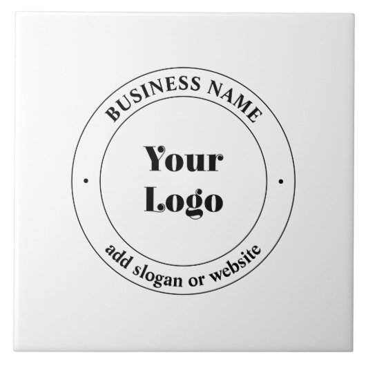 Ihr Firmenlogo und Werbetext | weiß Fliese (Vorderseite)