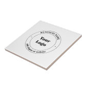 Ihr Firmenlogo und Werbetext | weiß Fliese (Seite)