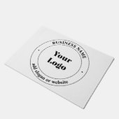 Ihr Firmenlogo und Werbetext | weiß Fußmatte (Schrägansicht)