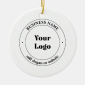 Ihr Firmenlogo und Werbetext | weiß Keramik Ornament (Vorne)