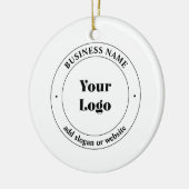 Ihr Firmenlogo und Werbetext | weiß Keramik Ornament (Links)