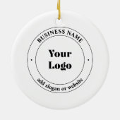 Ihr Firmenlogo und Werbetext | weiß Keramik Ornament (Hinten)