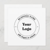 Ihr Firmenlogo und Werbetext | weiß Mitteilungskarte (Vorne/Hinten)