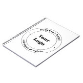 Ihr Firmenlogo und Werbetext | weiß Notizblock (Linke Seite)