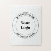 Ihr Firmenlogo und Werbetext | weiß Puzzle (Vertikal)