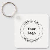 Ihr Firmenlogo und Werbetext | weiß Schlüsselanhänger (Vorderseite)