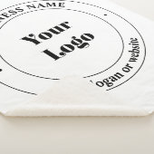 Ihr Firmenlogo und Werbetext | weiß Sherpadecke (3/4)