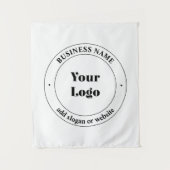 Ihr Firmenlogo und Werbetext | weiß Wandteppich (Vorderseite)