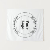 Ihr Firmenlogo und Werbetext | weiß Wandteppich (Vorderseite (Horizontal))