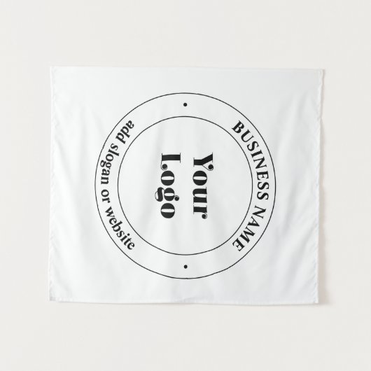 Ihr Firmenlogo und Werbetext | weiß Wandteppich (Vorderseite (Horizontal))