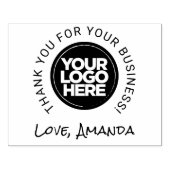 Ihr Firmenlogo Vielen Dank Gummistempel (Prägung)