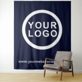 Ihr Firmenlogo | Website Moderner blauer Hintergru Wandteppich (Beispiel)
