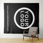 Ihr Firmenlogo | Website Moderner schwarzer Hinter Wandteppich (Beispiel (Horizontal))