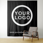 Ihr Firmenlogo | Website Moderner schwarzer Hinter Wandteppich (Beispiel)