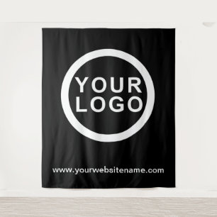 Ihr Firmenlogo Website Moderner schwarzer Hinter Wandteppich