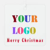 Ihr Firmenlogo Weihnachtsgeschenk Ornament Aus Metall (Rückseite)