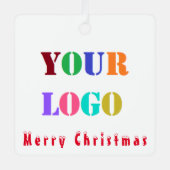 Ihr Firmenlogo Weihnachtsgeschenk Ornament Aus Metall (Vorderseite)