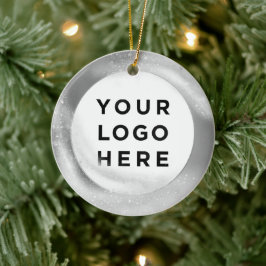 Ihr Firmenlogo - Weihnachtssilber Keramik Ornament