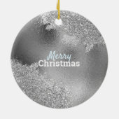 Ihr Firmenlogo - Weihnachtssilber Keramik Ornament (Hinten)