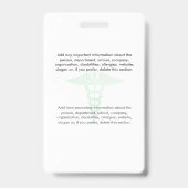 Ihr Firmenlogo Weiße, moderne Abzeichen Ausweis (Back)