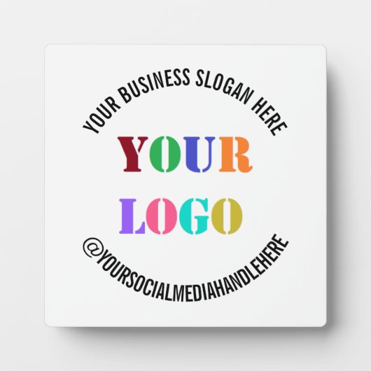 Ihr Firmenlogo Werbe-Social-Media-Name Fotoplatte (Vorderseite)