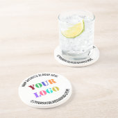 Ihr Firmenlogo Werbe-Social-Media-Name Getränkeuntersetzer (Seite)