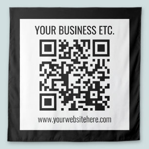 Ihr Firmenname & bearbeitbarer QR-Code Wandteppich