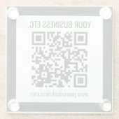 Ihr Firmenname & editierbarer QR-Code Glasuntersetzer (Rückseite)