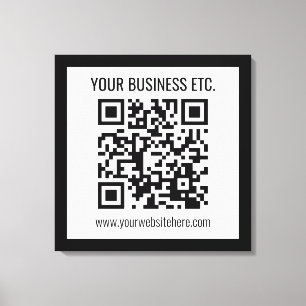 Ihr Firmenname & editierbarer QR-Code Leinwanddruck