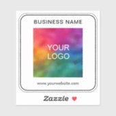 Ihr Firmenname-Logo hier Vorlagenmarkierung Aufkleber (Blatt)