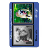 Ihr Firmenname, lustiger Bulldogge Magnet (Vertikal)