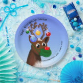 Ihr Firmenname lustiges covites Weihnachtsfest Par Pappteller (Party)