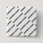 Ihr Firmenname Muster | Schwarz & Weiß Button (Vorderseite)