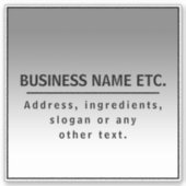 Ihr Firmenname oder Ihre Marke usw. Aufkleber (Vorderseite)