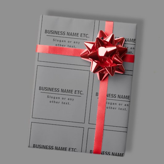 Ihr Firmenname oder Ihre Marke usw. Dunkelgrau und Geschenkpapier