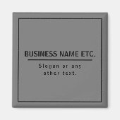 Ihr Firmenname oder Ihre Marke usw. Dunkelgrau und Magnet (Vorne)