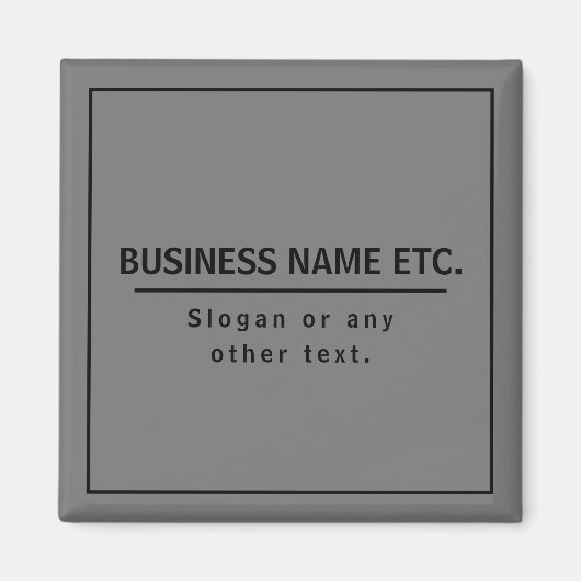 Ihr Firmenname oder Ihre Marke usw. Dunkelgrau und Magnet (Vorne)
