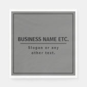 Ihr Firmenname oder Ihre Marke usw. Dunkelgrau und Serviette (Vorderseite)