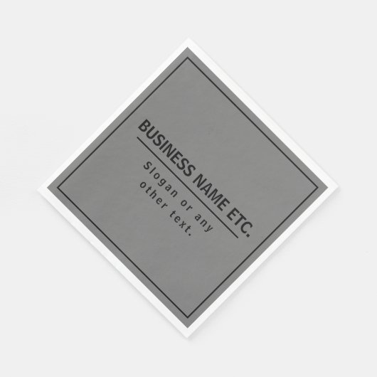 Ihr Firmenname oder Ihre Marke usw. Dunkelgrau und Serviette (Ecke)