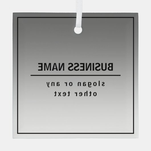 Ihr Firmenname oder Ihre Marke usw. Ornament Aus Glas (Rückseite)