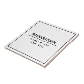 Ihr Firmenname oder Ihre Marke usw. Weiß Schwarz Fliese (Seite)