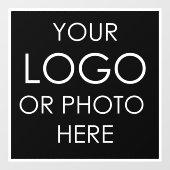 Ihr Firmenname Schaufrefront-Logo Fensteraufkleber (Blatt)