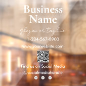 Ihr Firmenname speichert QR Code Social Media Fensteraufkleber (Blatt 2)