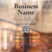 Ihr Firmenname Storefront QR Code Kontaktinformati Fensteraufkleber (Blatt 2)