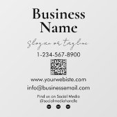 Ihr Firmenname Storefront QR Code Kontaktinformati Fensteraufkleber (Blatt)