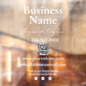 Ihr Firmenname Storefront QR Code Kontaktinformati Fensteraufkleber (Blatt 2)