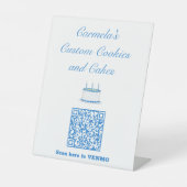 Ihr Firmenname Text mit QR-Code Sockelschild (Vorderseite)