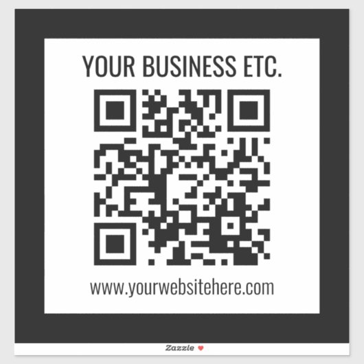 Ihr Firmenname und Ihr bearbeitbarer QR-Code Aufkleber (Blatt)